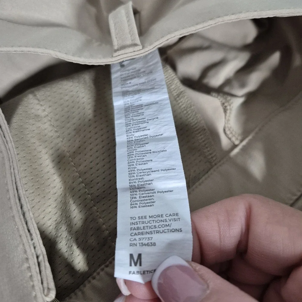 Fabletics Pants Mens Medium Brown The Only Stretch Water resistant Tapered Chino